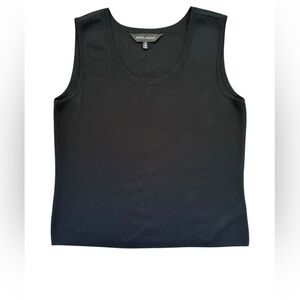 Ming Wang Women's Black Scoop Neck Sleeveless Top - Size Small